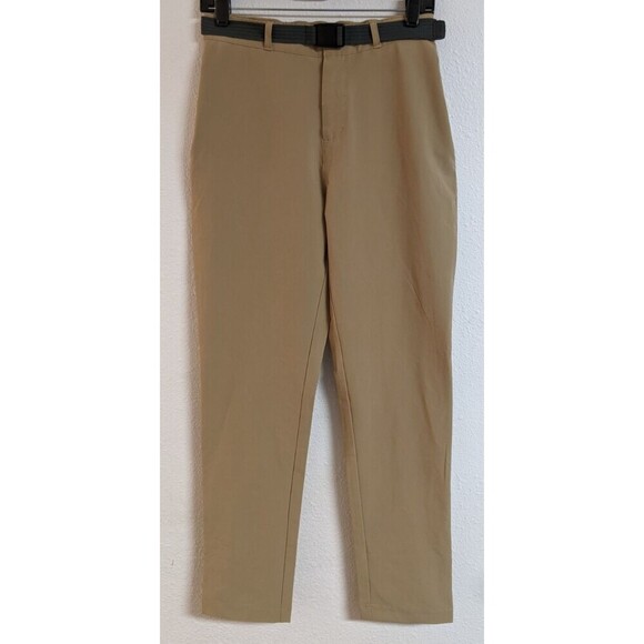 Columbia Other - NEW~Kid's COLUMBIA OMNI-SHIELD Nylon Stretch Khaki Belted Long Pants Youths LG